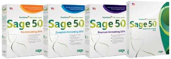 Sage 50 US Edition 2014 Box Lineup
